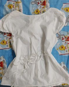 White Button-Down Top