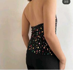 Retro Polka Dot Halter Top