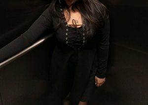 Lace-Up Mini Dress