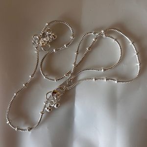 Silver Anklet with Bells