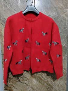 Red Zebra Cardigan