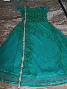 Long Sea Green Gown.