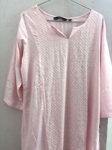 Light Pink Embroidered Kurti