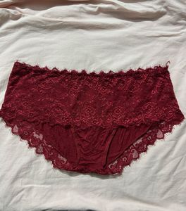 Chic Maroon Lace Briefs