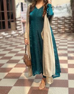 Teal Jimmy Choo Plazzo Kameez