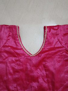 Pink saree/skirt Blouse