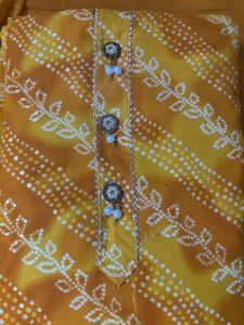 Yellow Printed Kurta