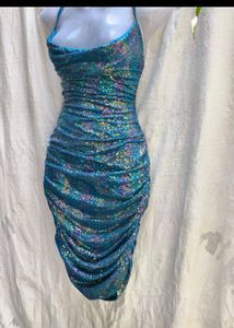 Sparkly Blue Mini Dress