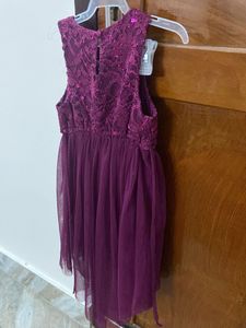 Wine Color Cocktail Dress 3-5yr Old