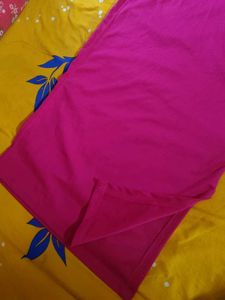 Pink slit midi skirt