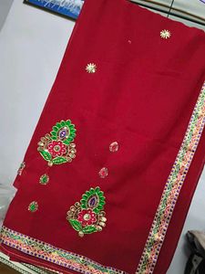 Elegant Red Saree
