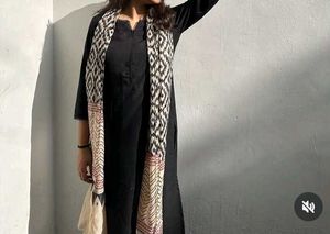 Black Suit with Printed Dupatta