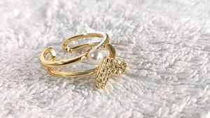 Anti tarnish Pearl Heart Ring