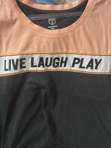 Peach &amp; Black Graphic Tee