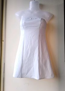 White Strapless Mini Dress