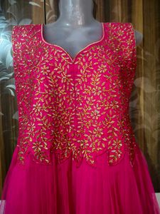 Elegant Pink Ethnic Gown