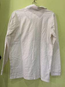 Unisex White Polo T Shirt
