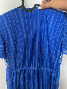 Blue Top, Lacey Details And A Little Shiny