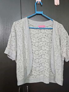 Grey Lace Shrug
