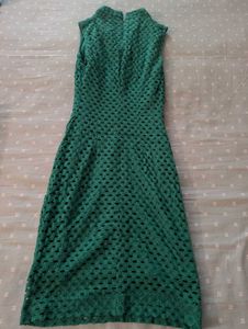 Green Lace Sleeveless Dress