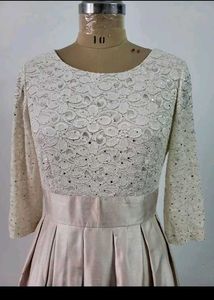 Elegant Lace &amp; Satin Maxi Dress