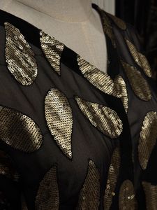 Sequin Embellished Black Sheer Shrug