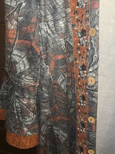 Open wooden Shrug-Bohemian Print