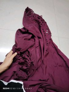 Elegant Burgundy Dress