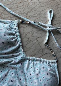 Floral Halter Mini Dress