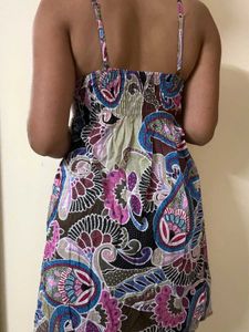 Paisley Print Mini Dress