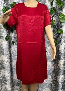 Red FASHION Round Neck Dress