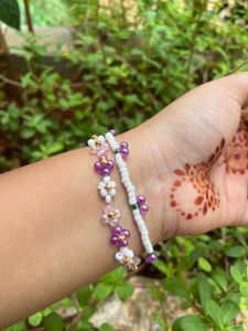 Purple Two Piece Stack Bracelet