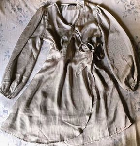 Silky Wrap Dress