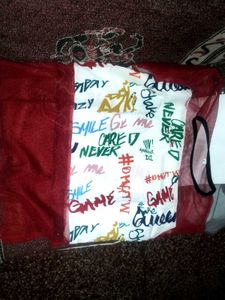 Graphic Print T-Shirt with Mesh Sleeves