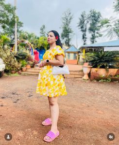 Floral Yellow Mini Dress