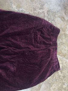 Velvet Burgundy Pants