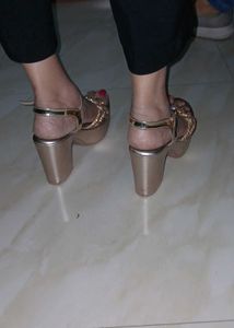 Gold Platform Heels - Size 39