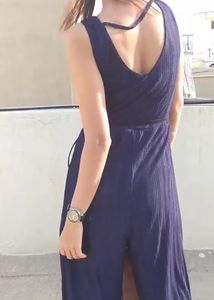GINGER BY LIFESTYLE NAVY BLUE JUMPSUIT