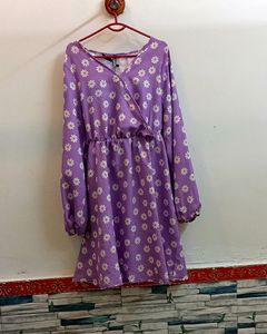 Lovely Purple Floral Dress