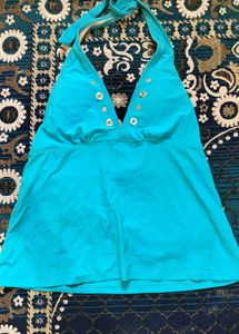 Aqua Halter Swim Top