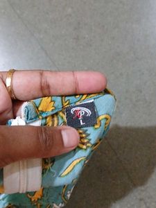 Shoulder Cut Grown Kurti With Plazo