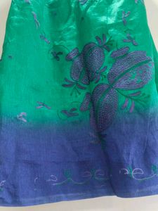 Embroidered Green Dupatta