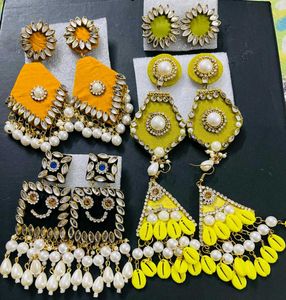 Hand Made 5 pair Combo Earrings