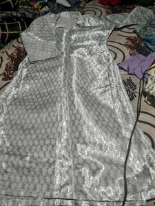 Elegant Silver Evening Gown