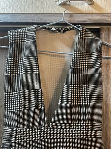 Plaid Mini Dress with Buttons