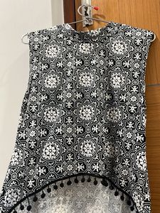 Black &amp; White Printed Dress