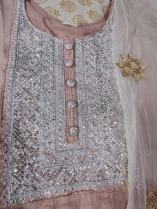 Beautiful Peachy Colour Suit Set