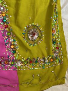 Y2K Bollywood Vintage Beaded Saree