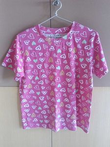 Pink Heart Print Tee