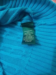🫠🔥Ralph Lauren Blue Cable Knit Zip Up Sweater